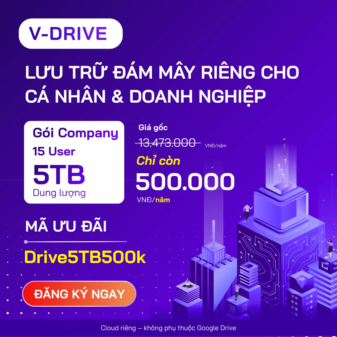 Dịch vụ lưu trữ đám mây V-Drive VPSTTT